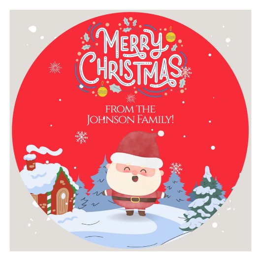 Charming Family Christmas Sticker