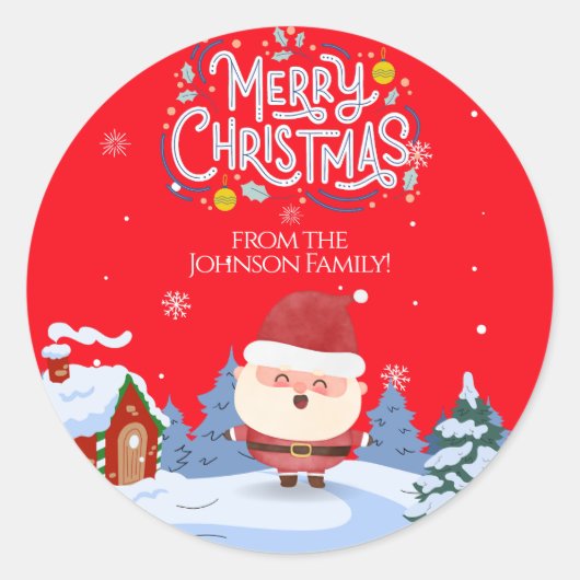 Charming Family Christmas Sticker (Vorderseite)