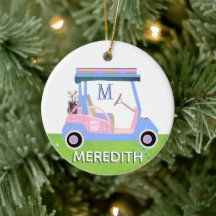 Charming Feminine Golf Cart Clubs Monogram Name