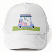 Charming Feminine Golf Cart Clubs Monogram Name
