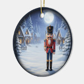 Charming Festive Christmas Scene Keramik Ornament (Links)