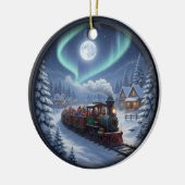Charming Festive Christmas Scene Keramik Ornament (Links)