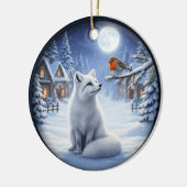 Charming Festive Christmas Scene Keramik Ornament (Links)