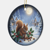 Charming Festive Christmas Scene Keramik Ornament (Links)