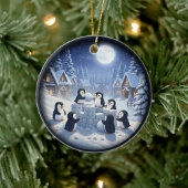 Charming Festive Christmas Scene Keramik Ornament