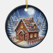 Charming Festive Christmas Scene Keramik Ornament (Vorne)