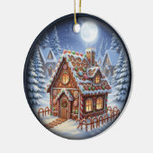 Charming Festive Christmas Scene Keramik Ornament (Links)
