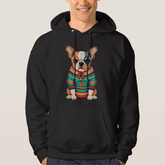 Charming Festive Hunde-Illustration Hoodie (Vorderseite)