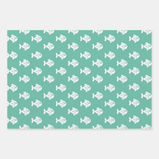 Charming Fish Wrapping Paper Set 3 Geschenkpapier Set (Vorderseite 3)