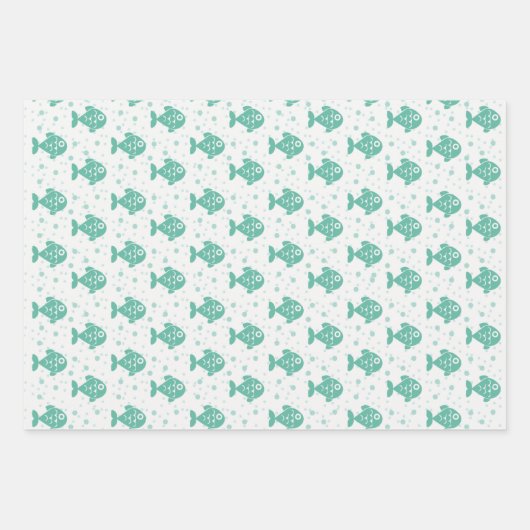 Charming Fish Wrapping Paper Set 3 Geschenkpapier Set (Vorderseite)