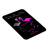 Charming Flamingo Couple Save the Date Wedding Magnet (Rechte Seite)