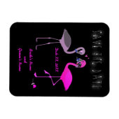 Charming Flamingo Couple Save the Date Wedding Magnet (Horizontal)