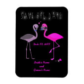 Charming Flamingo Couple Save the Date Wedding Magnet (Vertikal)