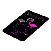 Charming Flamingo Couple Save the Date Wedding Magnet (Linke Seite)