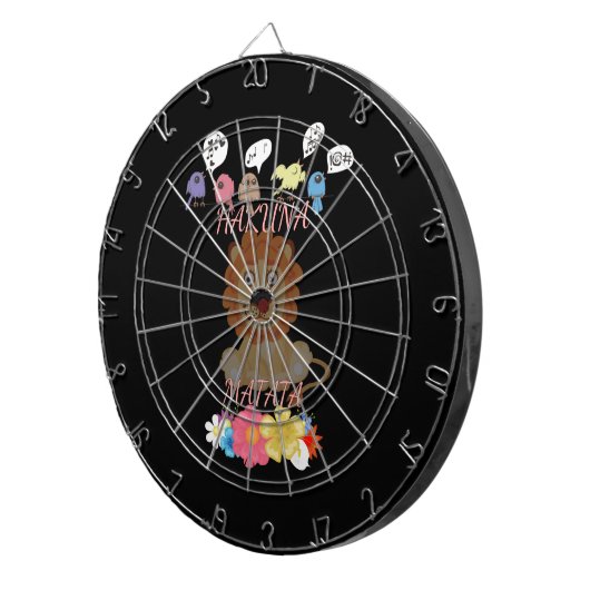 Charming "Flora and Fauna Hakuna Matata" Baby Lion Dartscheibe (Vorderseite rechts)