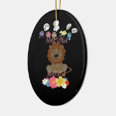 Charming "Flora and Fauna Hakuna Matata" Baby Lion Keramik Ornament (Links)