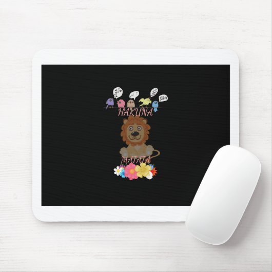 Charming "Flora and Fauna Hakuna Matata" Baby Lion Mousepad (Mit Mouse)