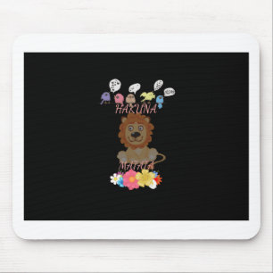 Charming "Flora and Fauna Hakuna Matata" Baby Lion Mousepad