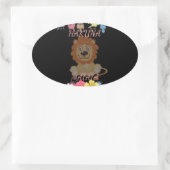 Charming "Flora and Fauna Hakuna Matata" Baby Lion Ovaler Aufkleber (Tasche)