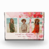 Charming Floral 3-Photo Collage Family Keepsake Fotoblock (Vorderseite)