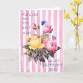 CHARMING FLORAL BEST MAMA MUTTER TAG KARTE (Gelbe Blume)