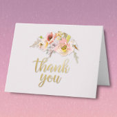 Charming Floral Budget Retirement Dankeskarte