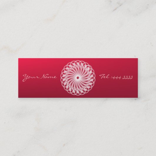Charming Floral Mandala Mini Visitenkarte (Vorderseite)