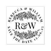 Charming Floral Monogram Self-Inking Save the Date Permastempel (Design)