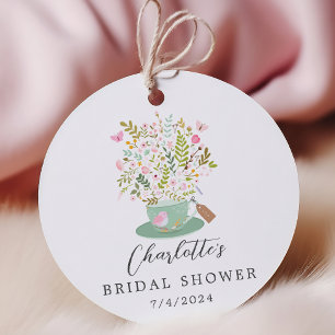 Charming Floral Tee Brautparty Gefallen Geschenkta Geschenkanhänger