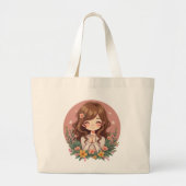 Charming Floral Tote Bag Jumbo Stoffbeutel (Vorne)