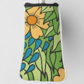 Charming Floral Wallpaper Golf Headcover (Rotieren 90)
