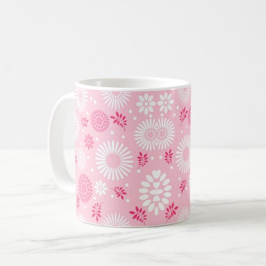 Charming florales Hintergrundbild Kaffeetasse (Vorderseite Links)