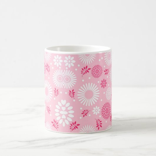 Charming florales Hintergrundbild Kaffeetasse (Mittel)