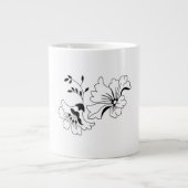 Charming Flower Pattern Artistic Coffee Mug Jumbo-Tasse (Vorderseite)