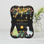 Charming Folksy Fiesta Feliz Navidiad Weihnachten Einladung (Stehend Vorderseite)