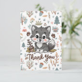 Charming Forest Wolf Dankeskarte (Stehend Vorderseite)