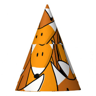 Charming Fox Family: Spielerisches Tiermuster Partyhütchen
