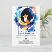 Charming Fox Tales Birthday Einladung (Stehend Vorderseite)
