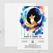 Charming Fox Tales Birthday Einladung (Vorne/Hinten)
