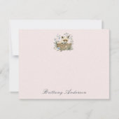 Charming Fox und Blumen für alle Zwecke flach Mitteilungskarte (Vorderseite)