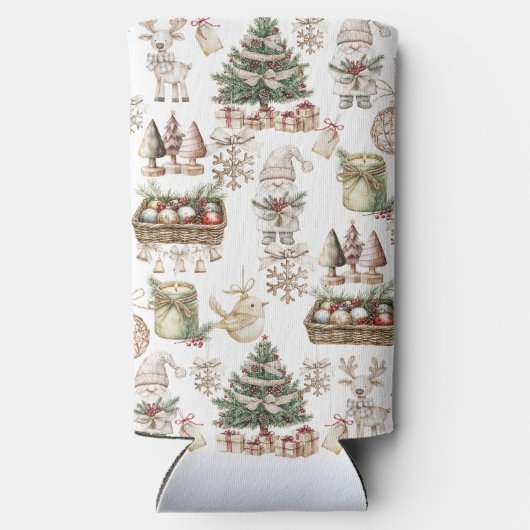 Charming Frohe Weihnachten Personalisiert Selters Dosenkühler (Rückseite)