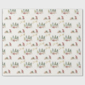 Charming Frohe Weihnachtsbaumen Elfen Geschenke Geschenkpapier (Flach)