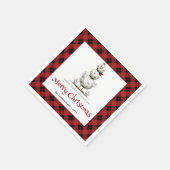 Charming Funny Chickens Editable Personalized Xmas Serviette (Ecke)