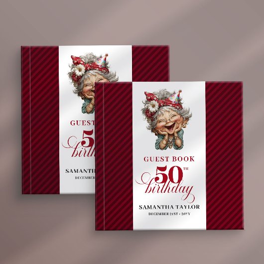 Charming Funny Lady 50th Birthday Quirky Humor  Gästebuch