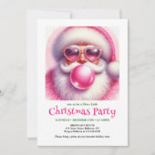 Charming Funny Santa Sunglasses Christmas Invites Einladung (Vorderseite)