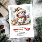 Charming funny snowman invitation printable einladung