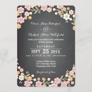 Charming Garden Blumenreath II Hochzeit Einladung