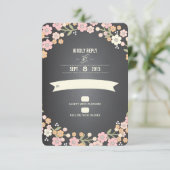 Charming Garden Blumenwettbewerb RSVP Card Karte (Stehend Vorderseite)