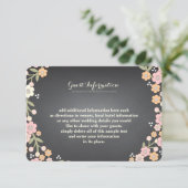 Charming Garden Floral Wreath II Wedding Info Card Begleitkarte (Stehend Vorderseite)