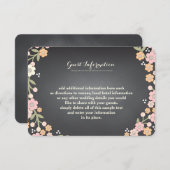 Charming Garden Floral Wreath II Wedding Info Card Begleitkarte (Vorne/Hinten)